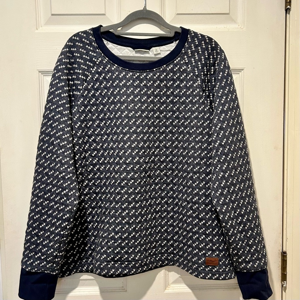 LL.Bean Quilted Crew-neck Sweatshirt-L